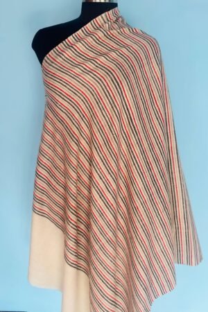 Handwoven Pashmina Shawl – Classic Striped Elegance